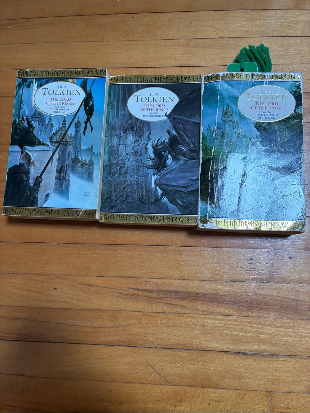 J.R.R. Tolkien The Lord of the Rings Paperback Set - Blue/Green Classic Covers